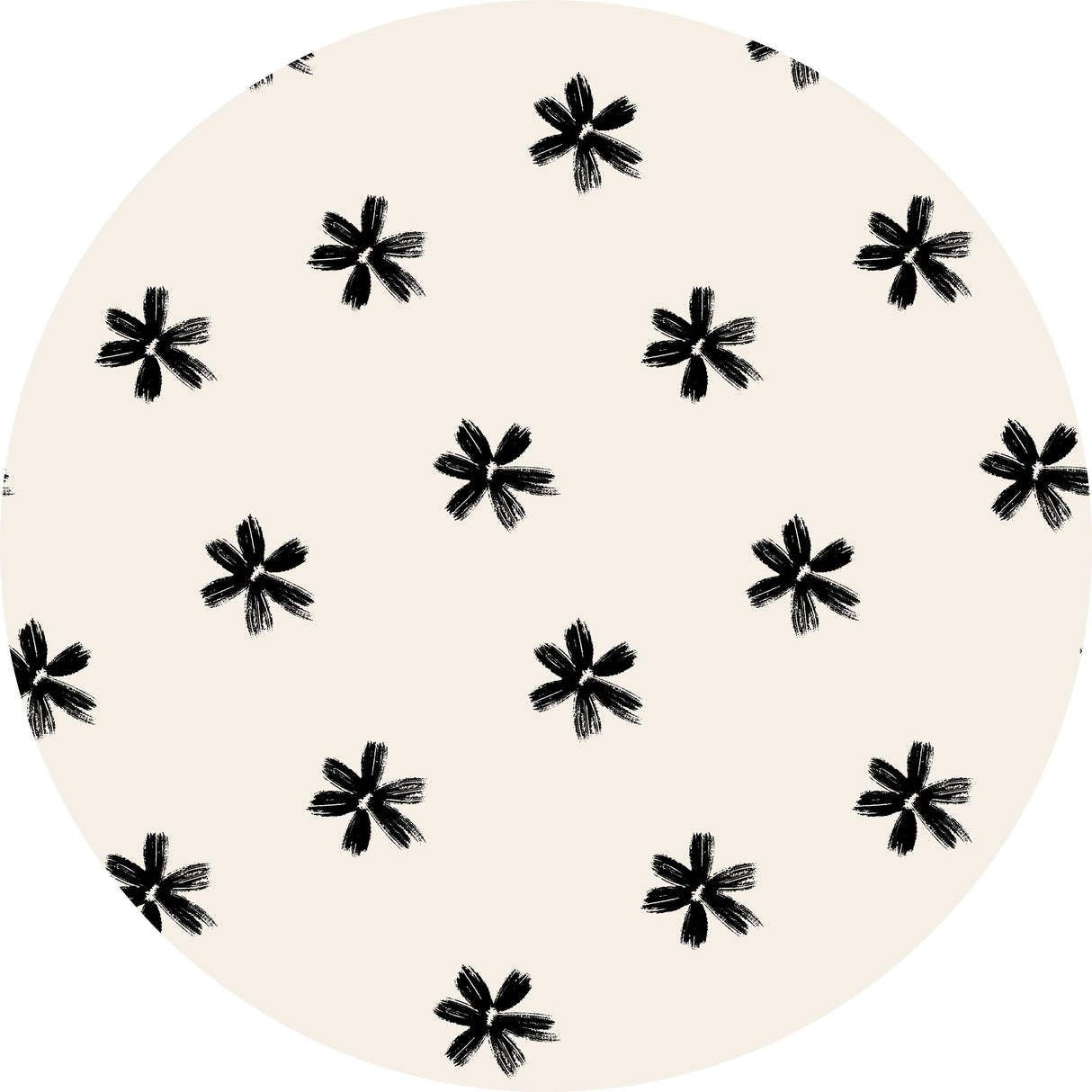 Charcoal Flowers Vinyl Mat