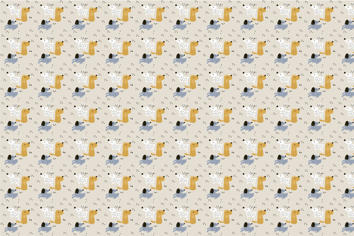 Playful Dogs Vinyl Mat