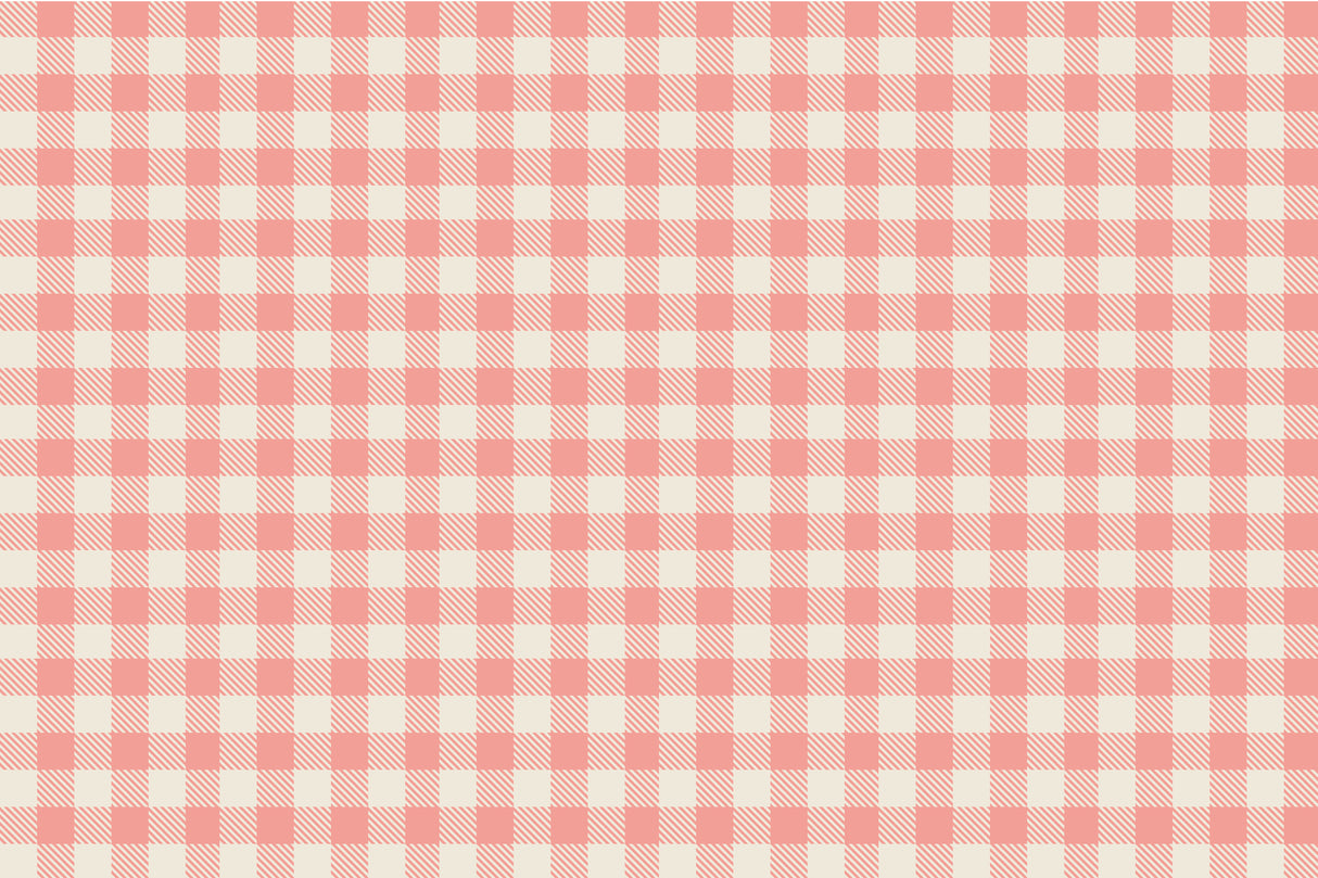 Pink Plaid Vinyl Entry Mat