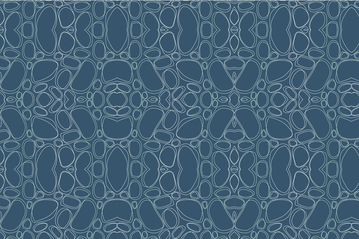 Blue Cobblestone Vinyl Mat