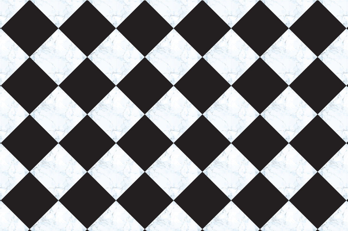 Marble Checkerboard Vinyl Mat