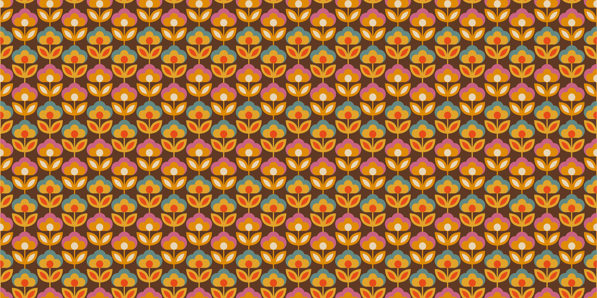 Retro Flower Vinyl Mat