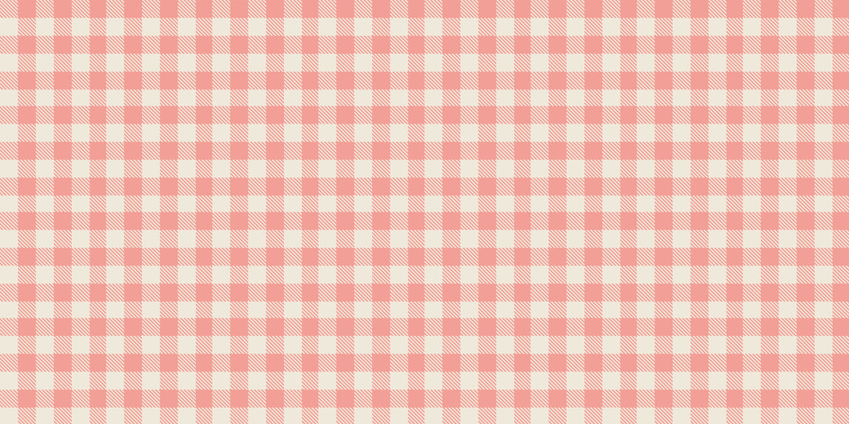 Pink Plaid Vinyl Entry Mat