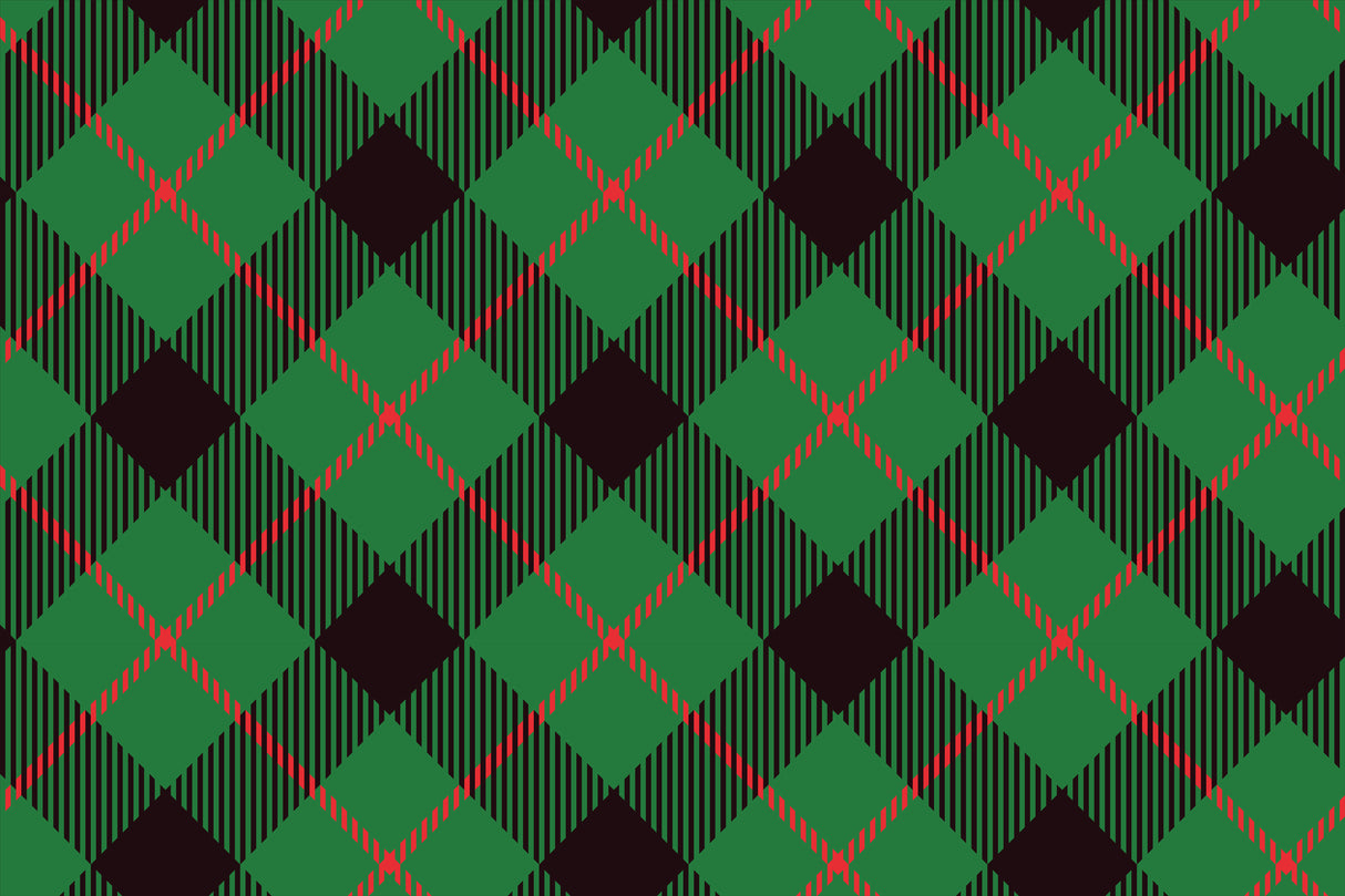 Grinch Plaid Vinyl Mat