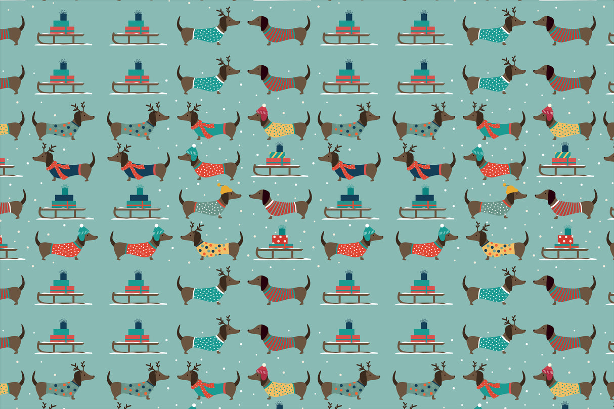 Sledding Dogs Vinyl Mat