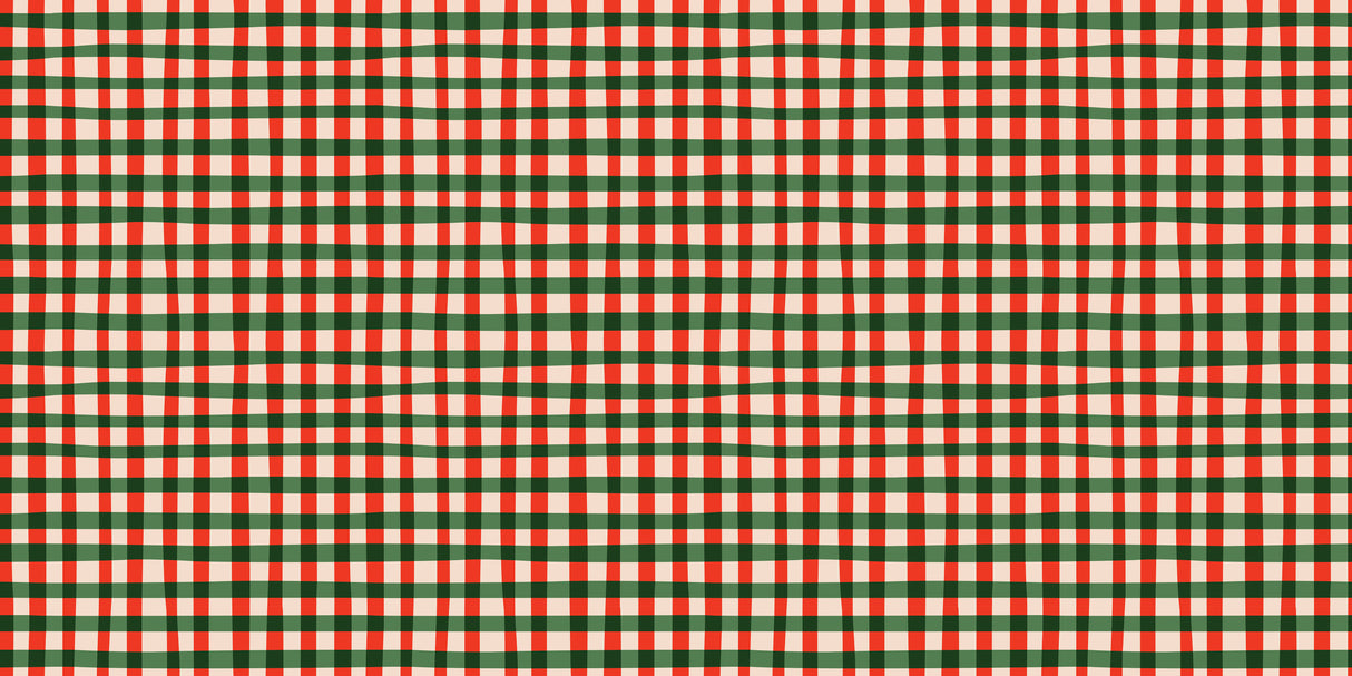 Candy Cane Plaid Vinyl Mat