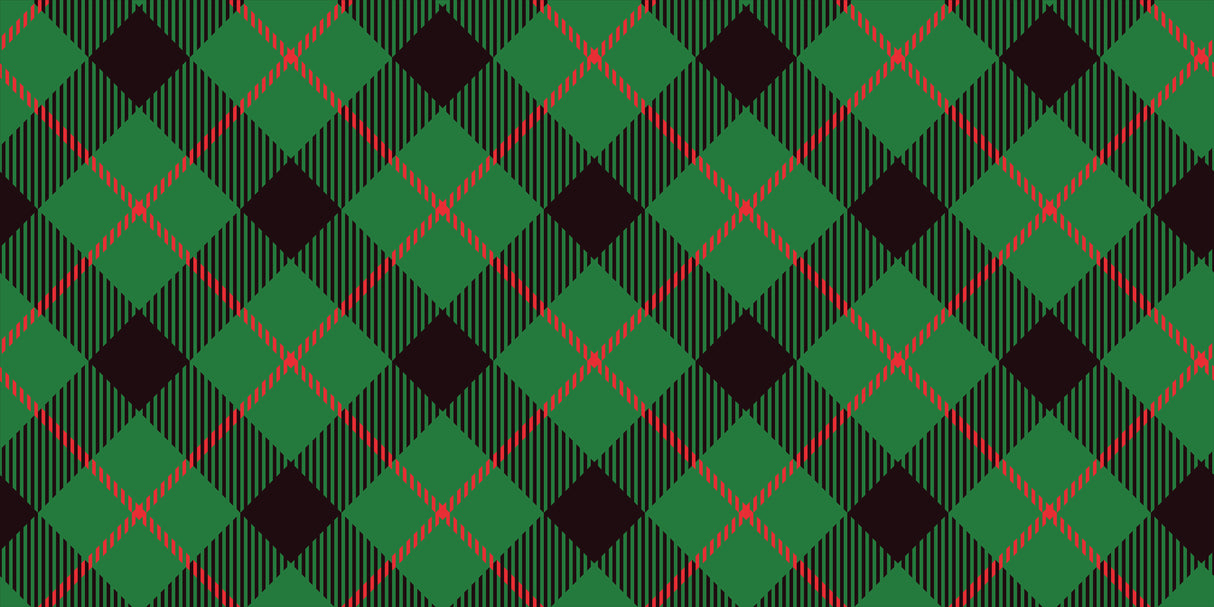 Grinch Plaid Vinyl Mat