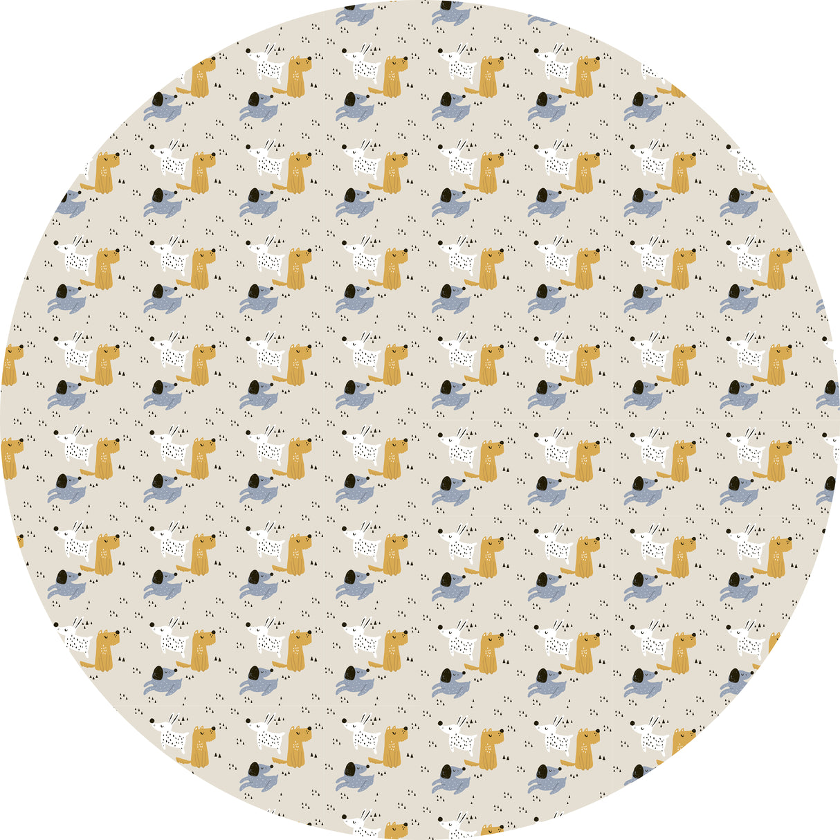 Playful Dogs Vinyl Mat