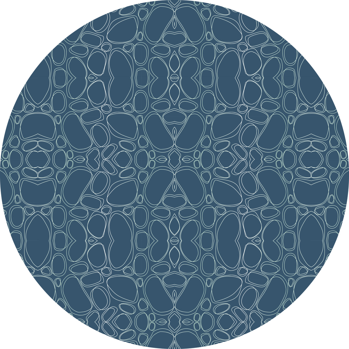 Blue Cobblestone Vinyl Mat