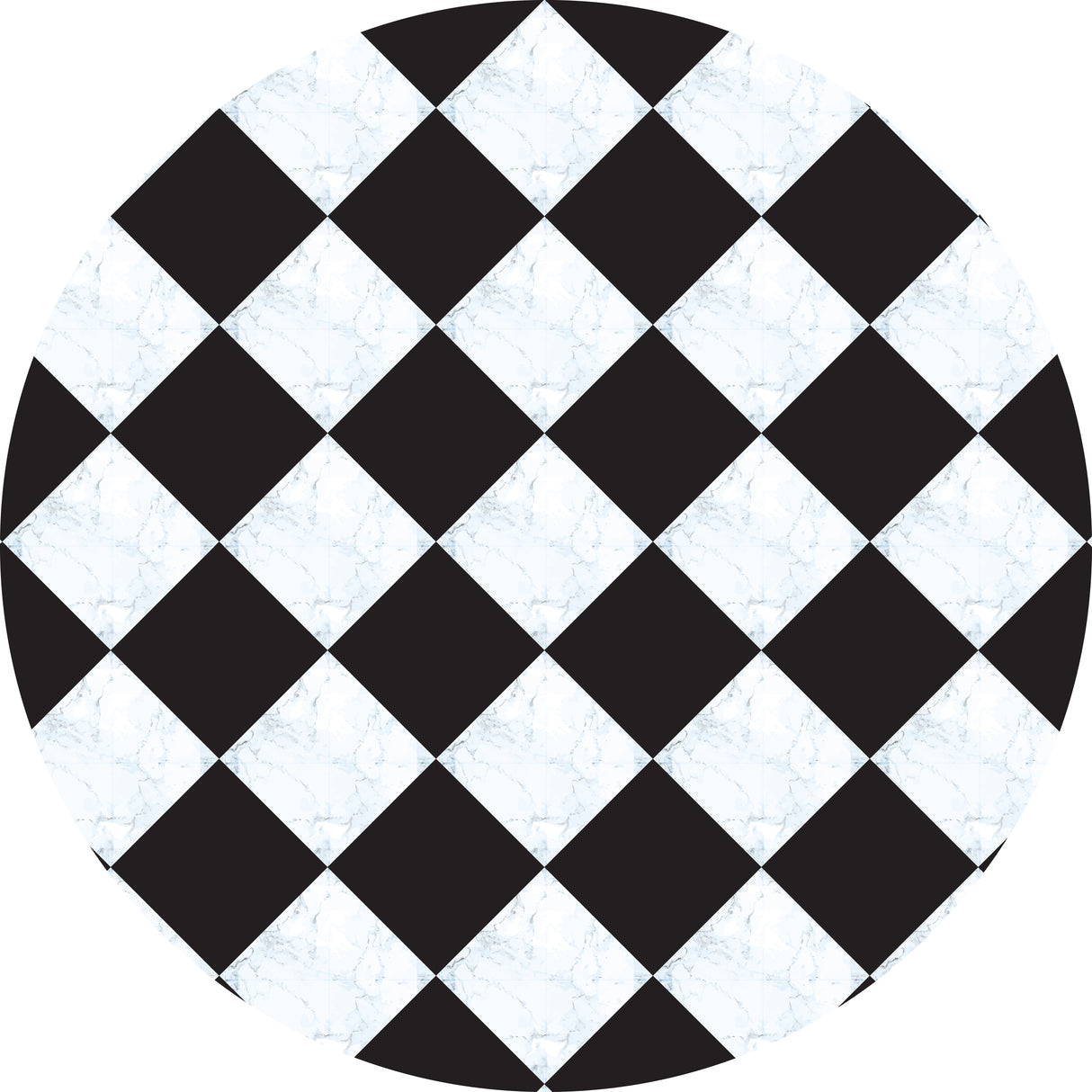 Marble Checkerboard Vinyl Mat