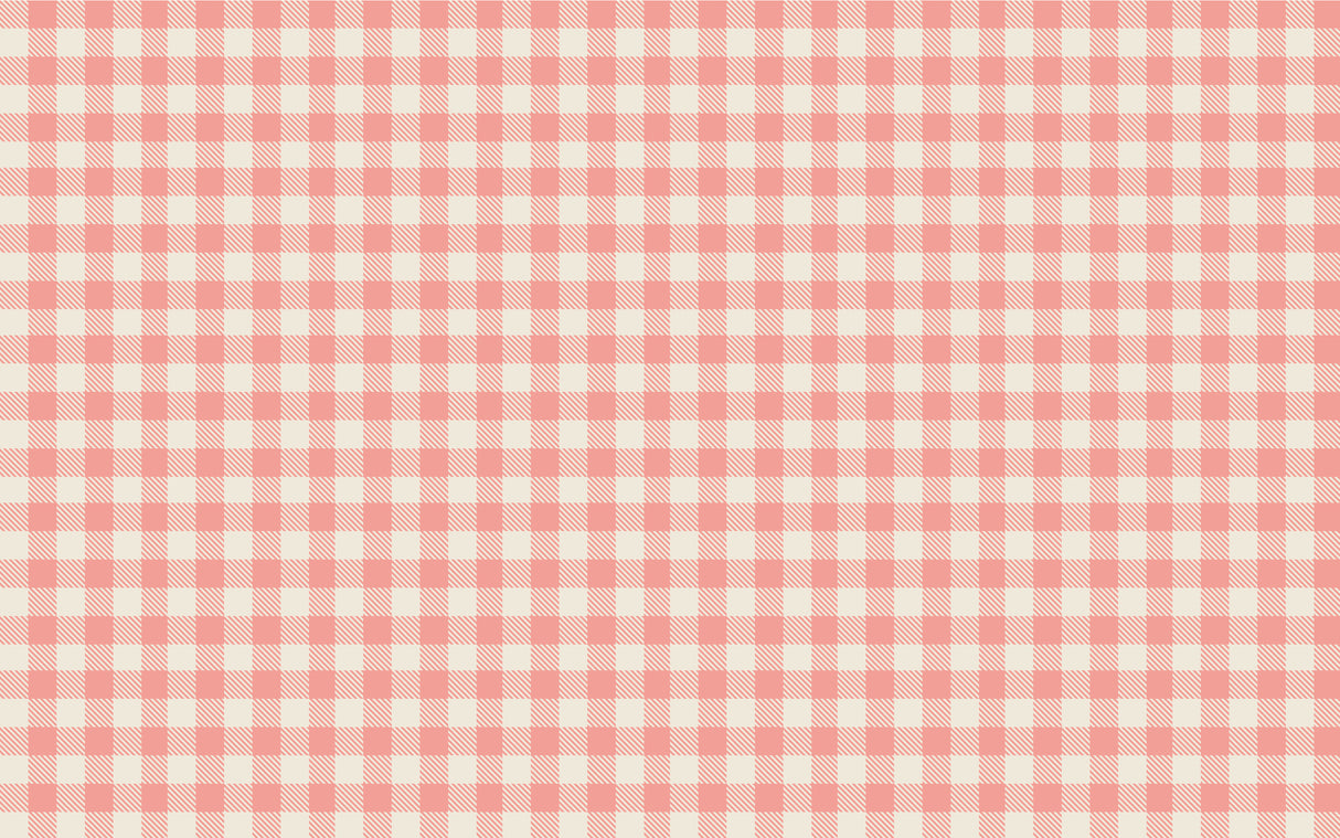 Pink Plaid Vinyl Entry Mat