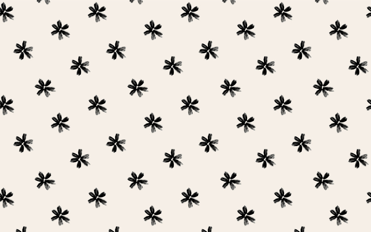 Charcoal Flowers Vinyl Mat
