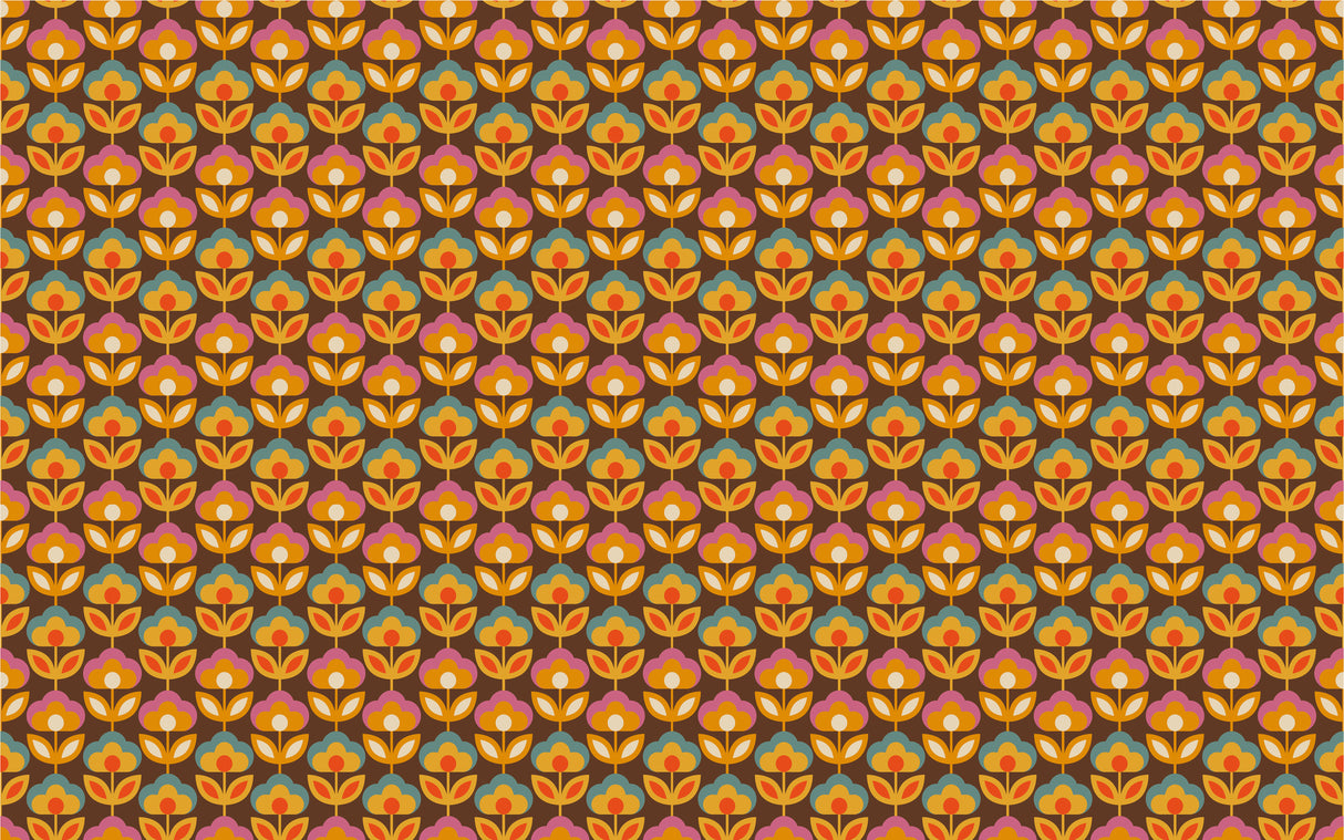 Retro Flower Vinyl Mat