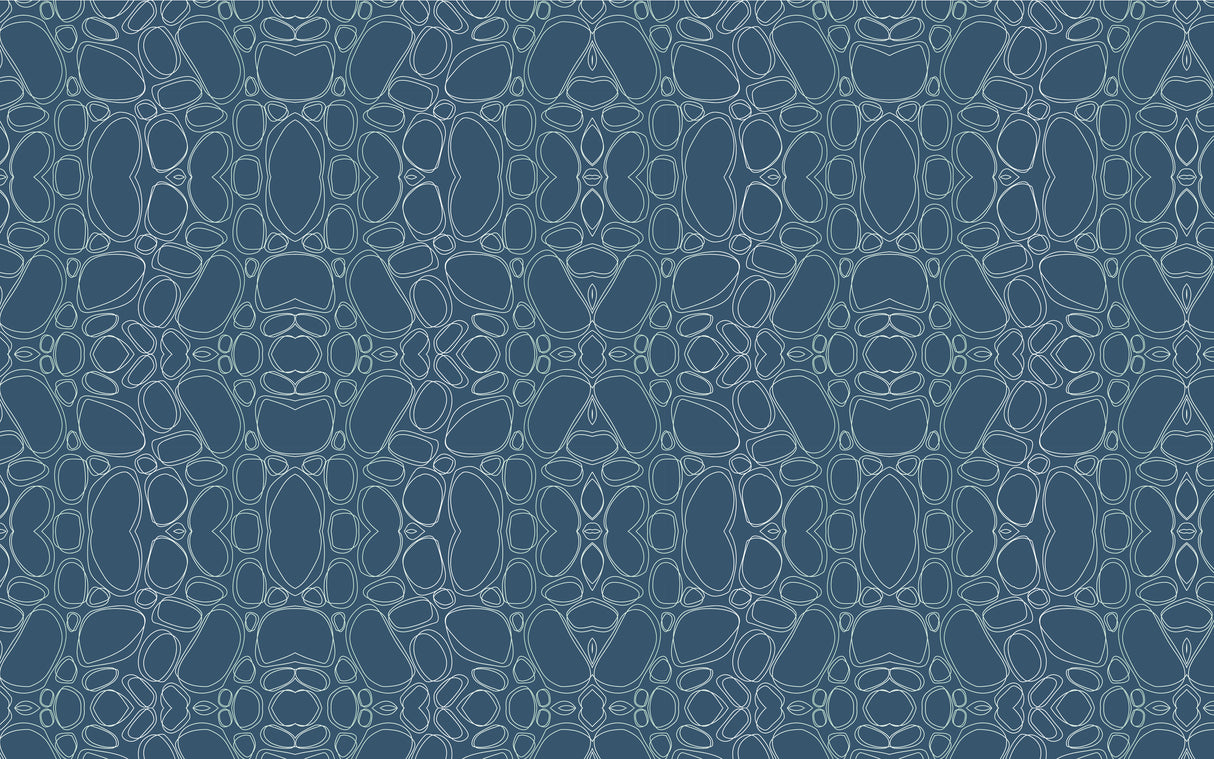 Blue Cobblestone Vinyl Mat