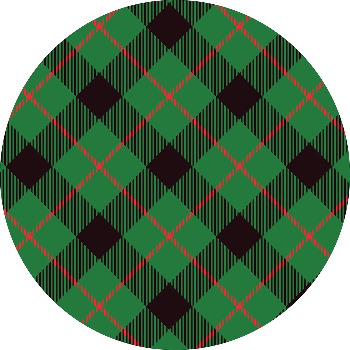 Grinch Plaid Vinyl Mat