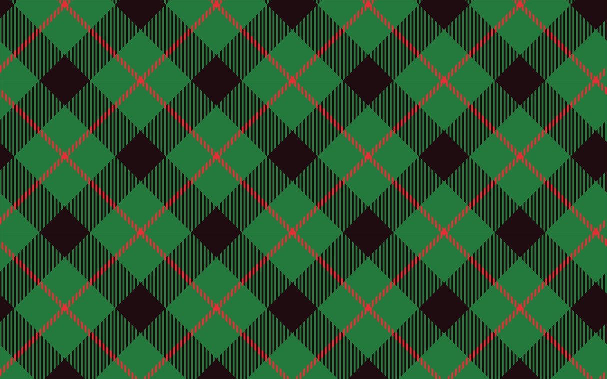 Grinch Plaid Vinyl Mat
