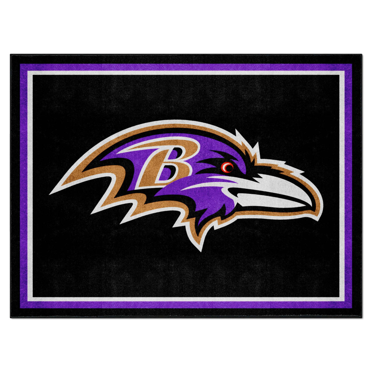 Baltimore Ravens 8x10 Rug