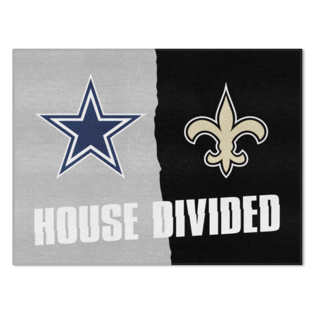 NFL House Divided Mat - Cowboys / Saints