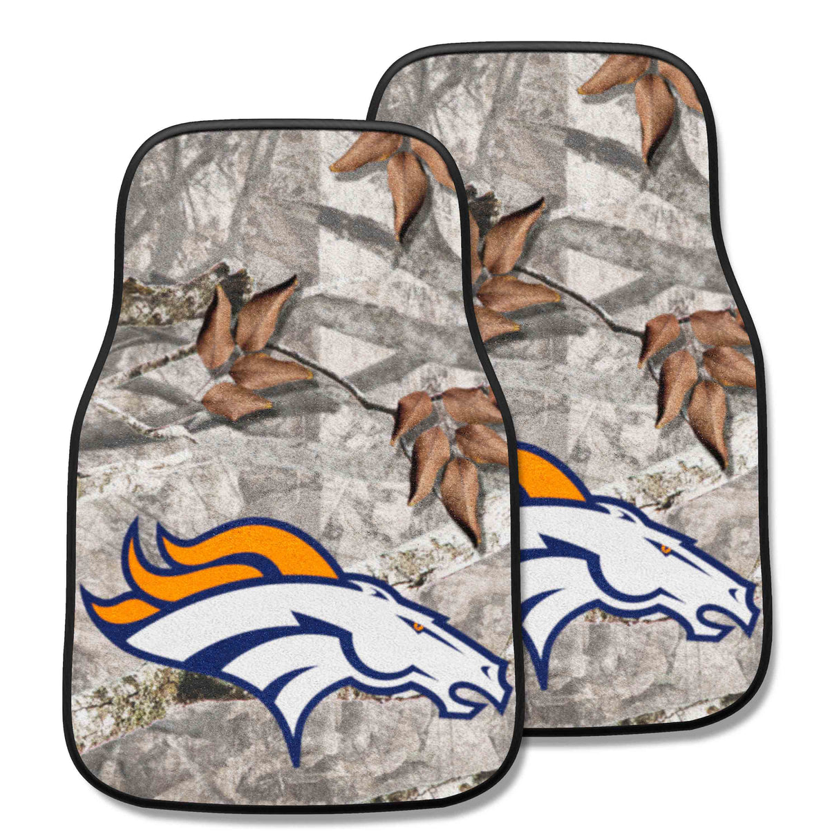 Denver Broncos 2-pc Carpet Car Mat Set