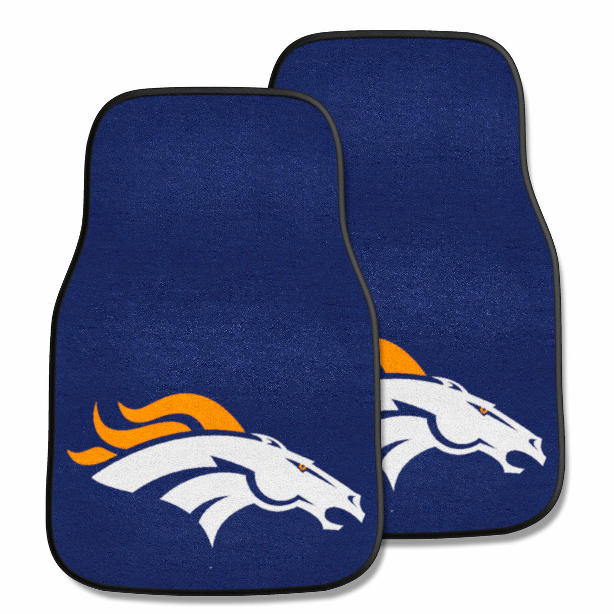 Denver Broncos 2-pc Carpet Car Mat Set