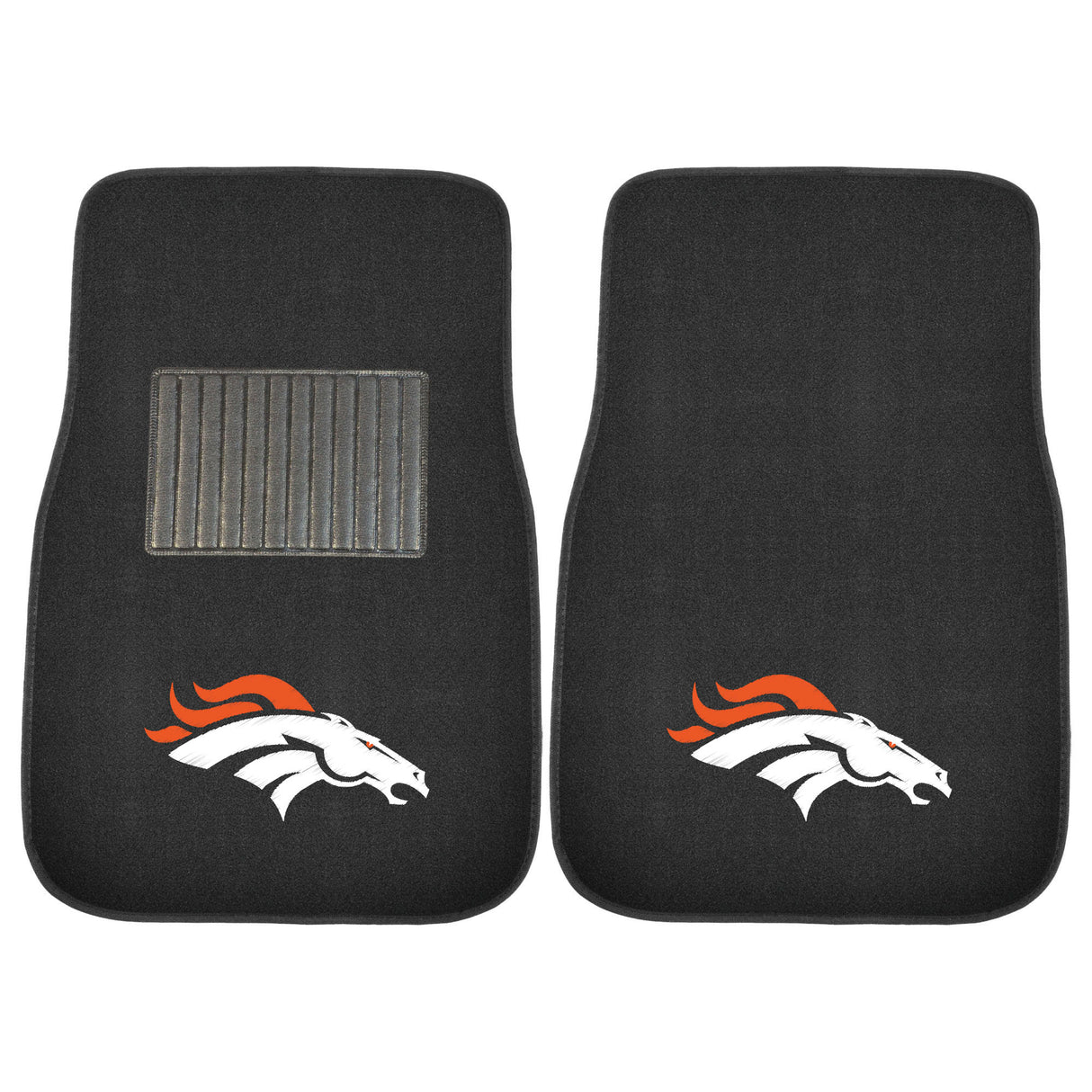 Denver Broncos 2-pc Embroidered Car Mat Set