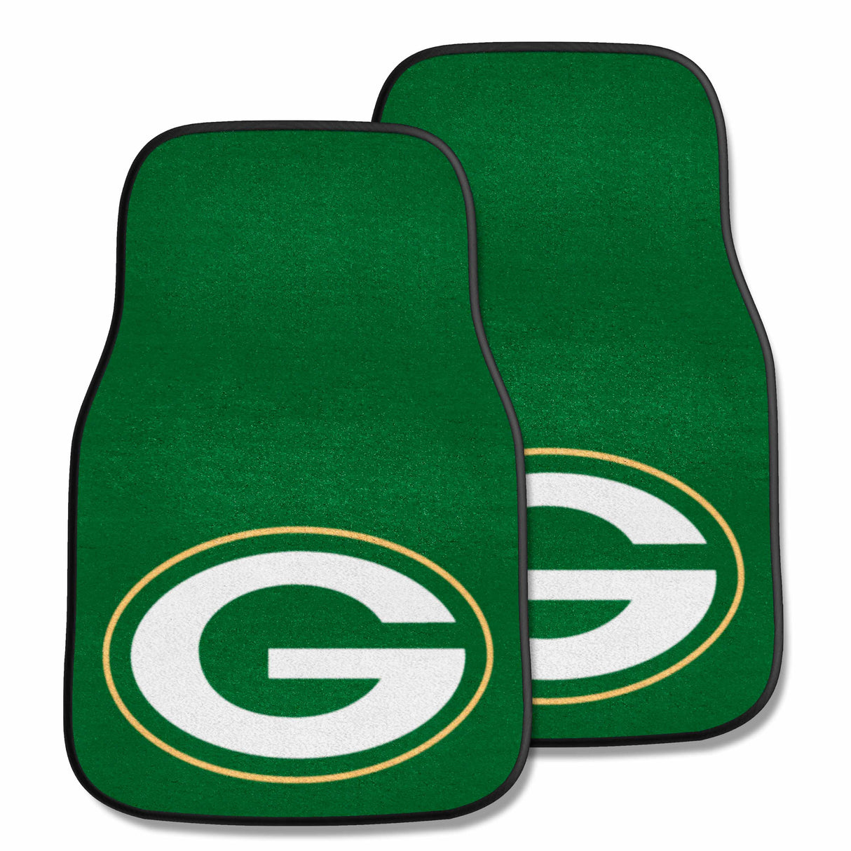 Green Bay Packers 2-pc Carpet Car Mat Set