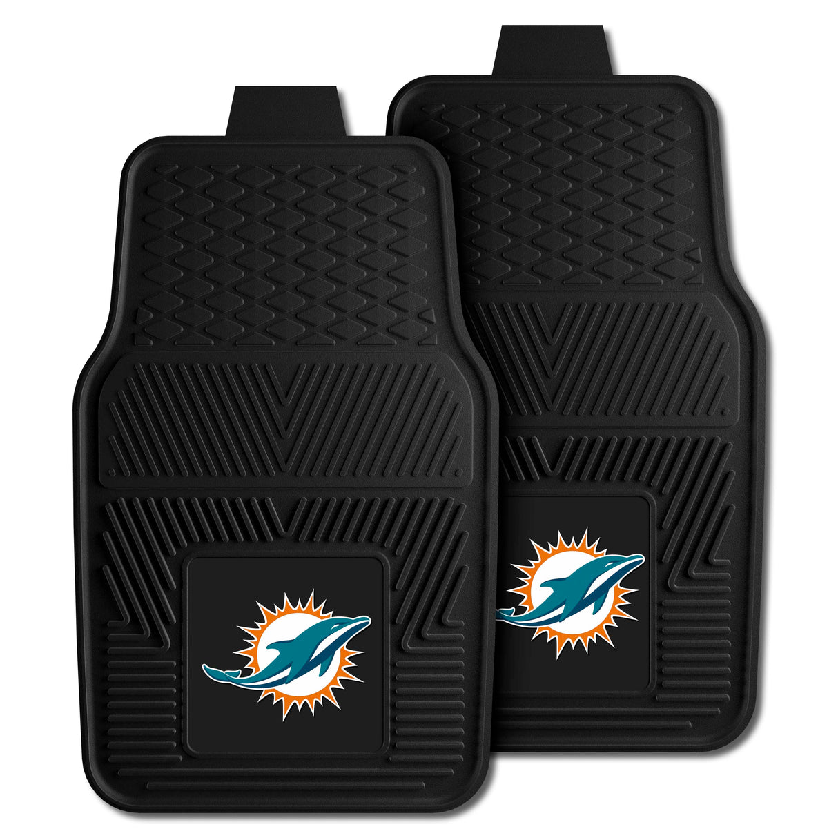 Miami Dolphins 2-pc Vinyl Car Mat Set