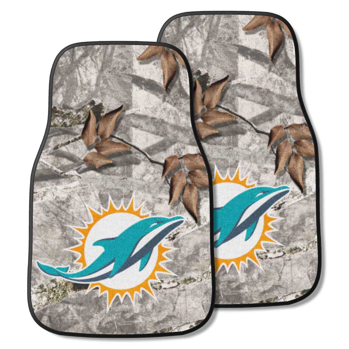 Miami Dolphins 2-pc Carpet Car Mat Set