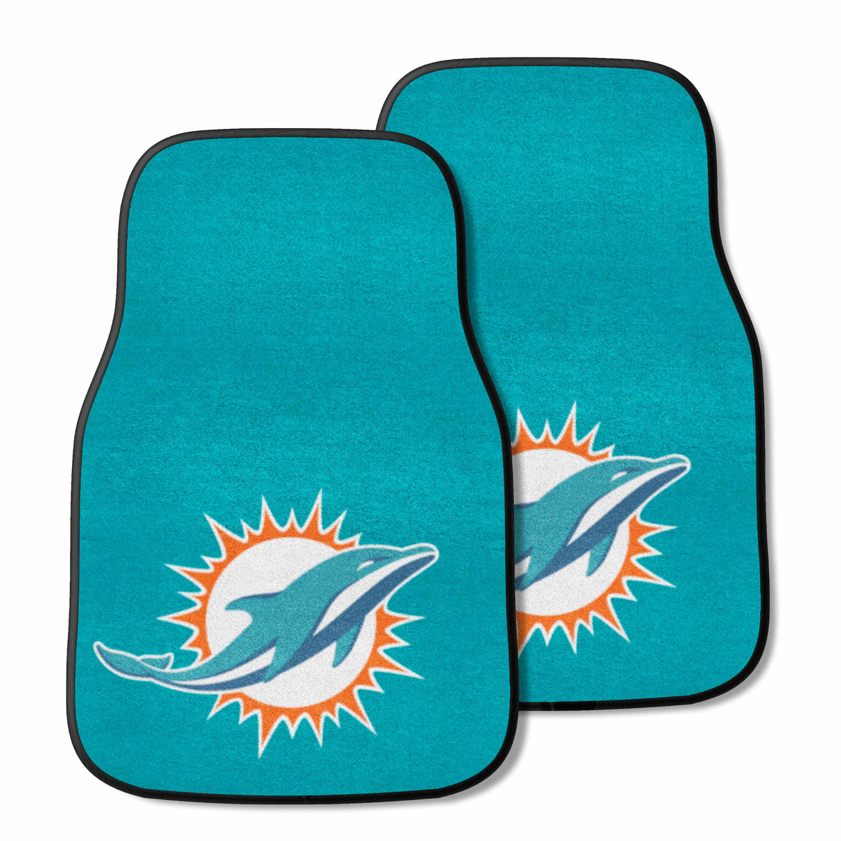 Miami Dolphins 2-pc Carpet Car Mat Set
