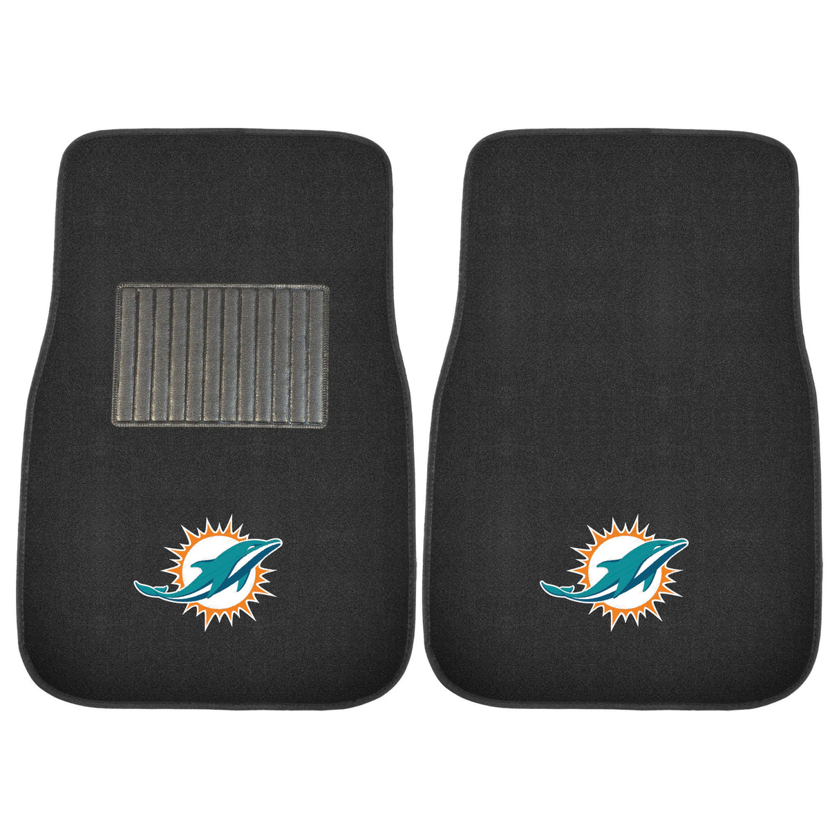 Miami Dolphins 2-pc Embroidered Car Mat Set