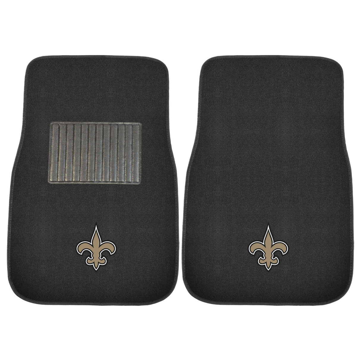 New Orleans Saints 2-pc Embroidered Car Mat Set