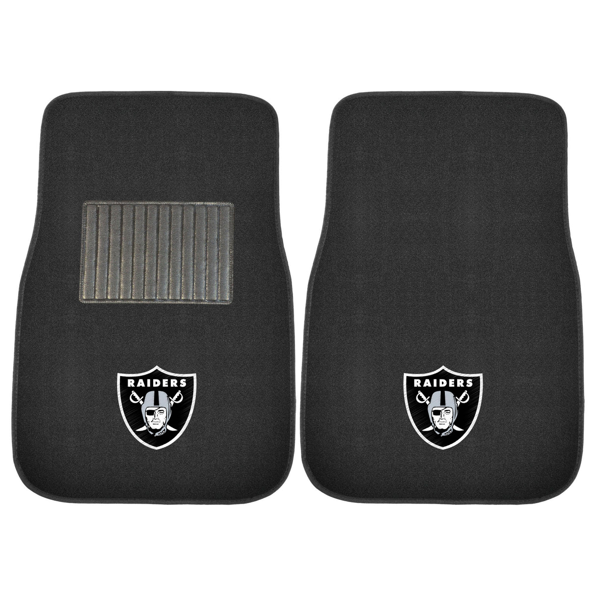 Las Vegas Raiders 2-pc Embroidered Car Mat Set