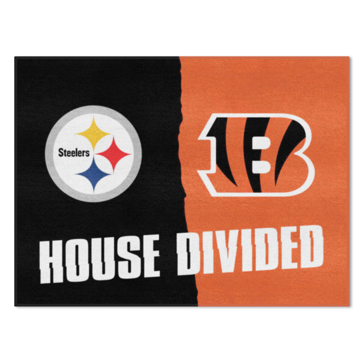 NFL House Divided Mat - Steelers / Bengals