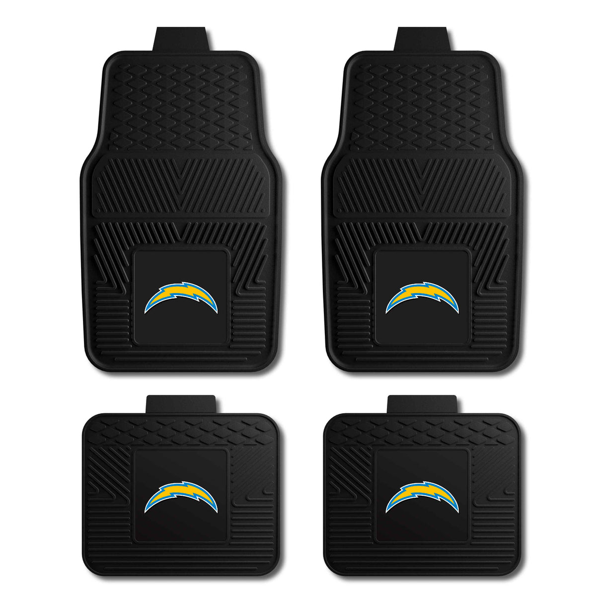 Los Angeles Chargers 4-pc Vinyl Car Mat Set