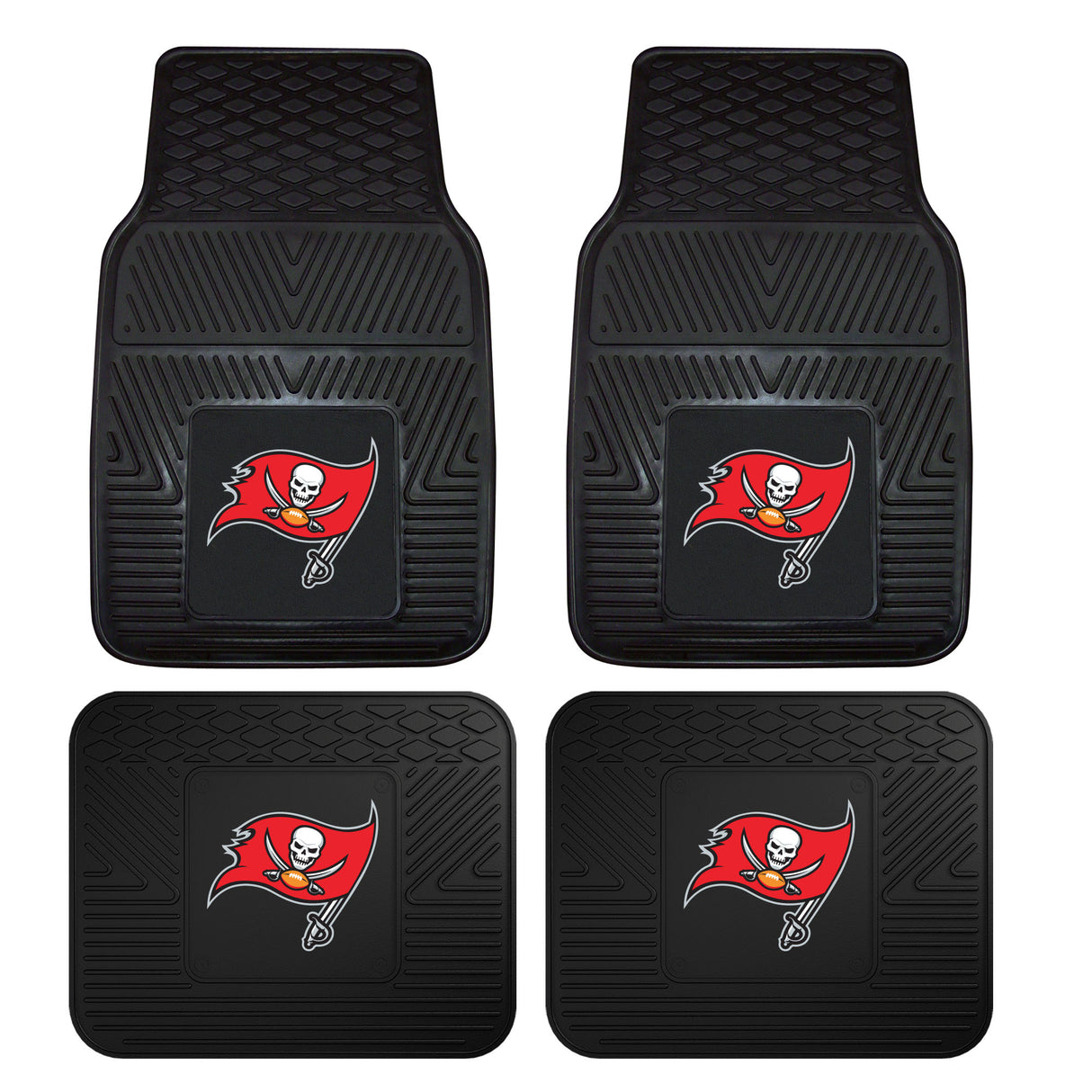 Tampa Bay Buccaneers 4-pc Vinyl Car Mat Set