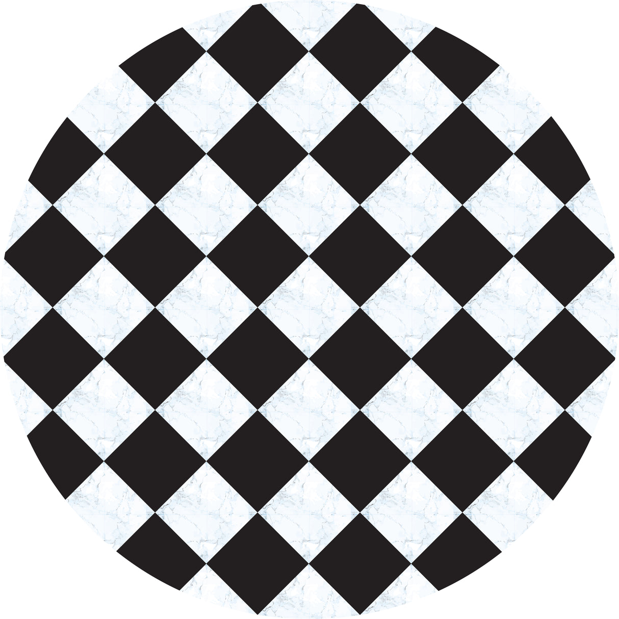 Marble Checkerboard Vinyl Mat