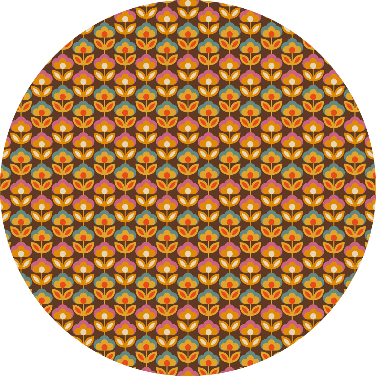 Retro Flower Vinyl Mat