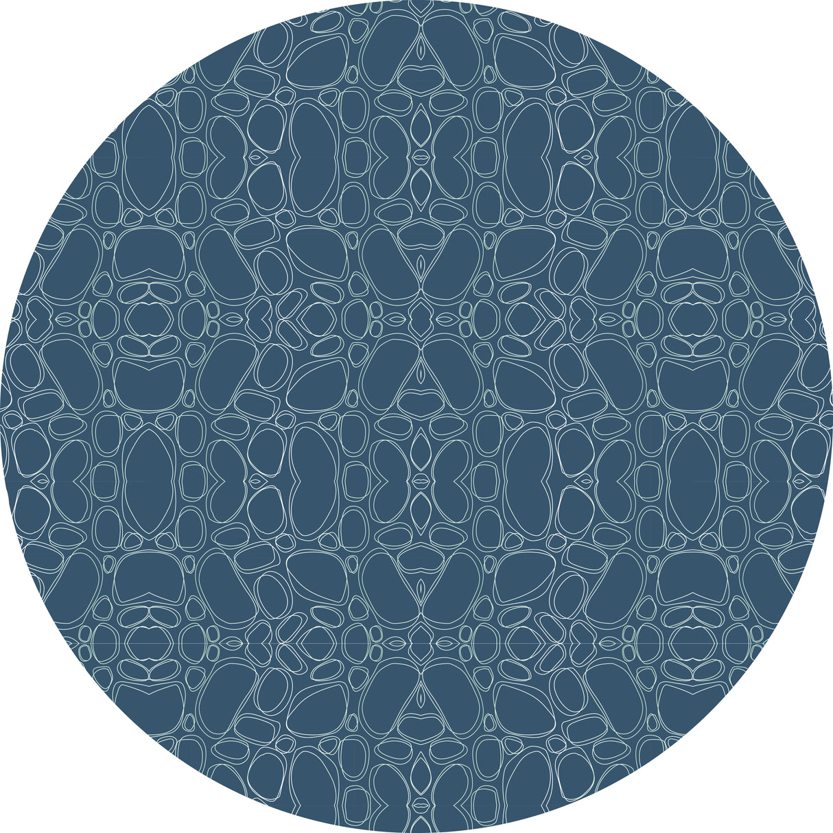 Blue Cobblestone Vinyl Mat