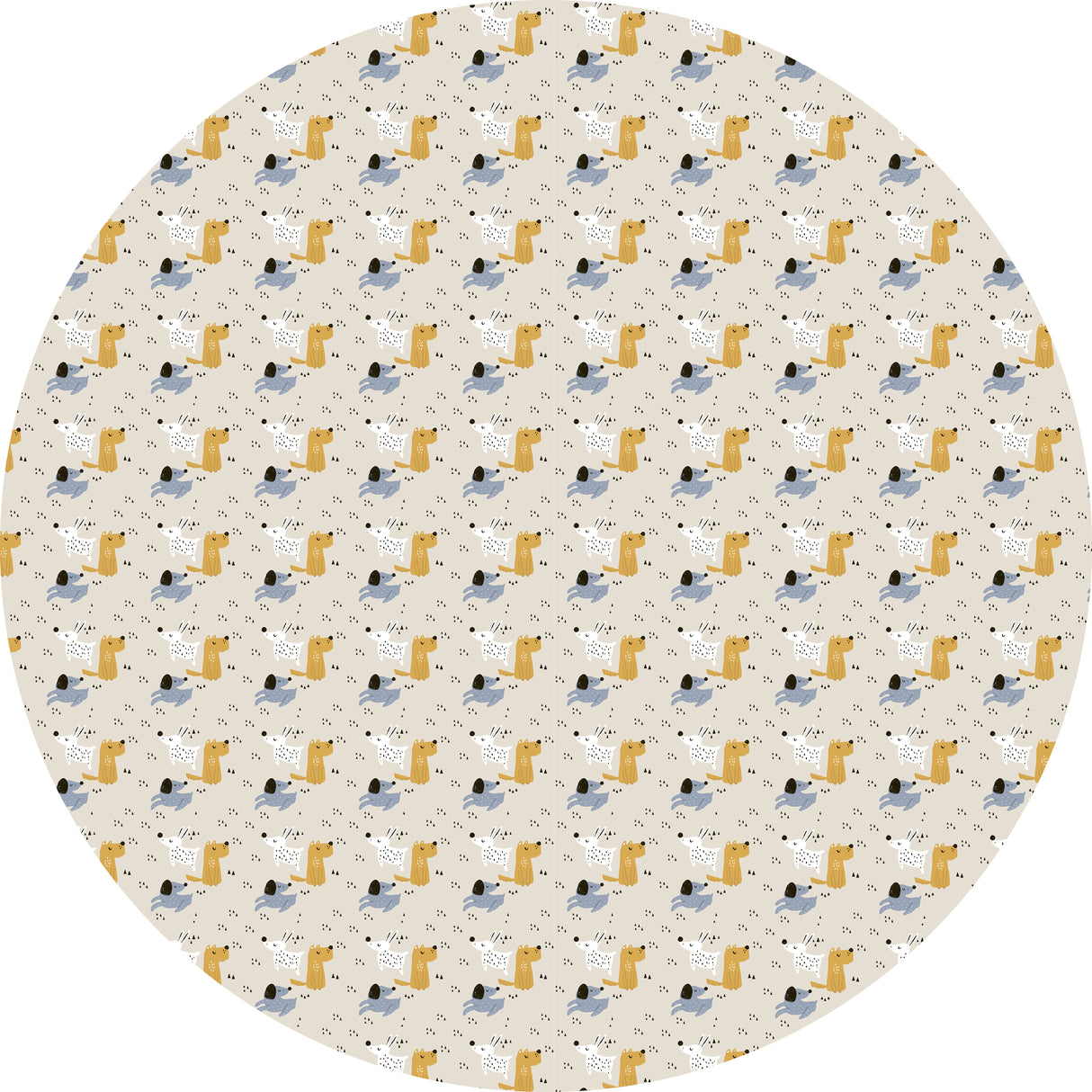 Playful Dogs Vinyl Mat