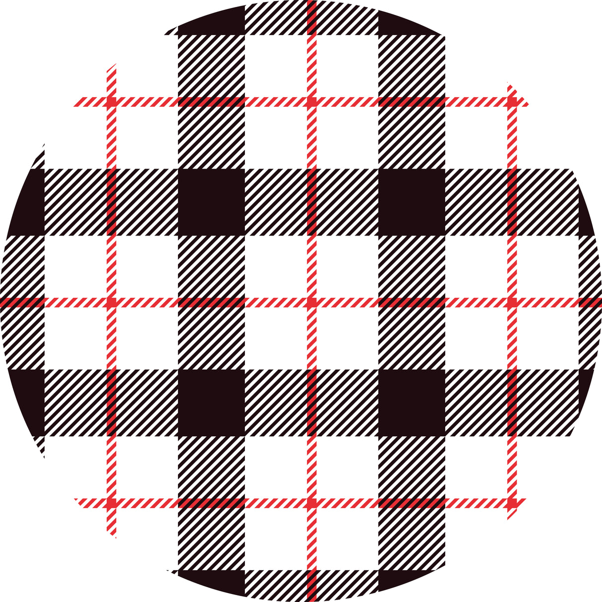 Black and Red Plaid Vinyl Mat