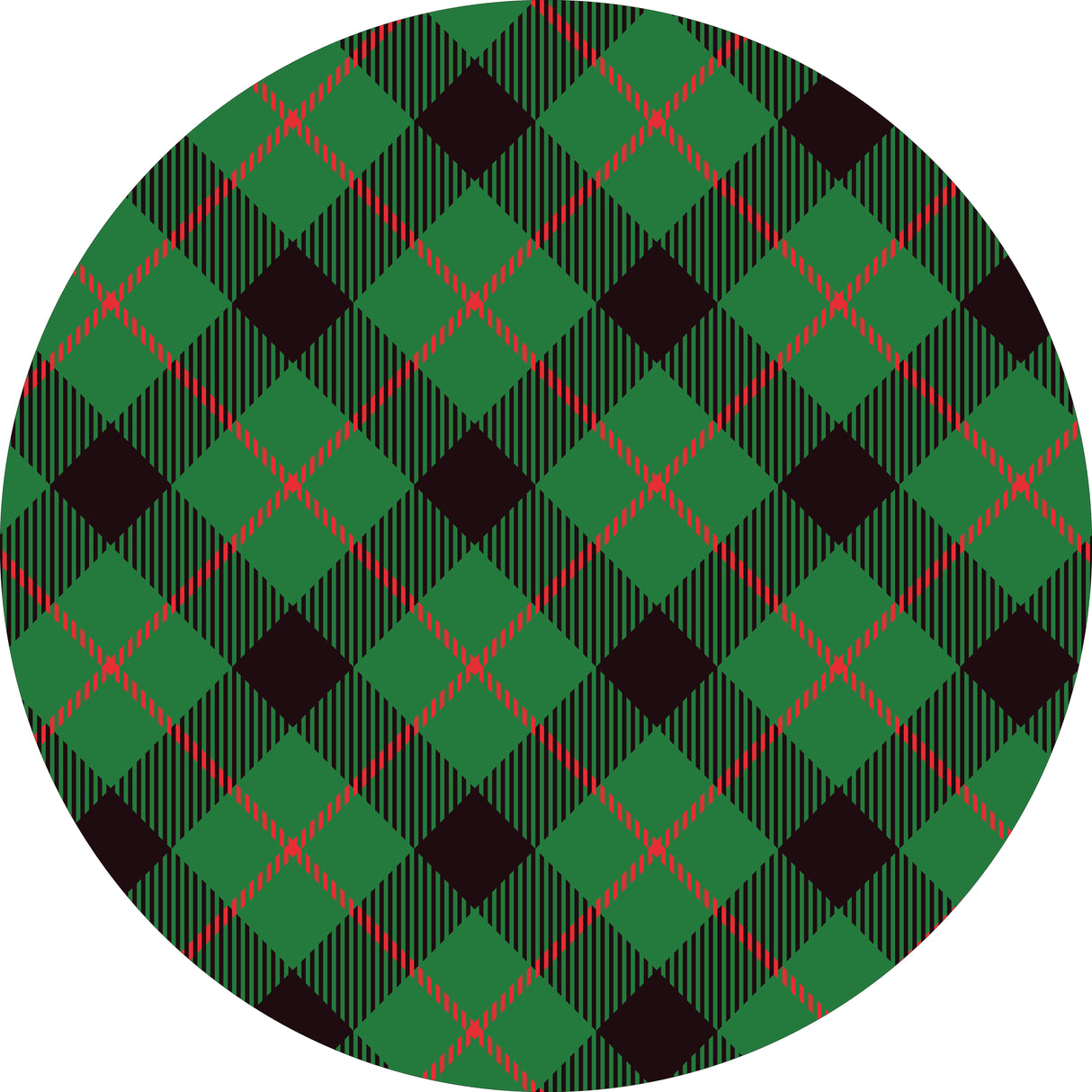 Grinch Plaid Vinyl Mat