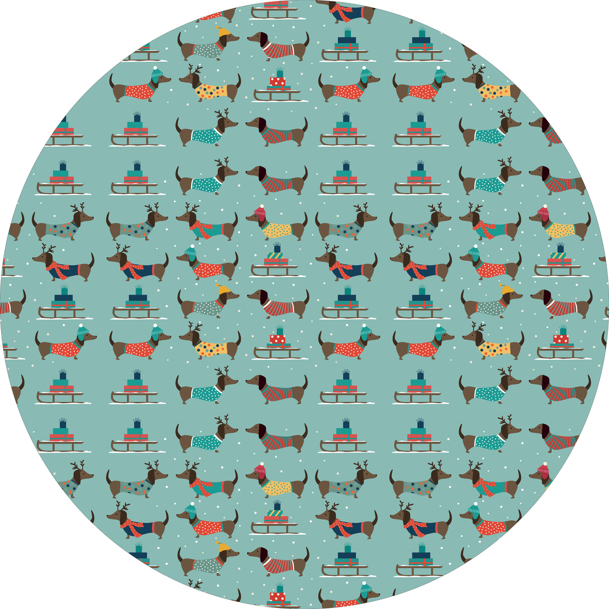 Sledding Dogs Vinyl Mat