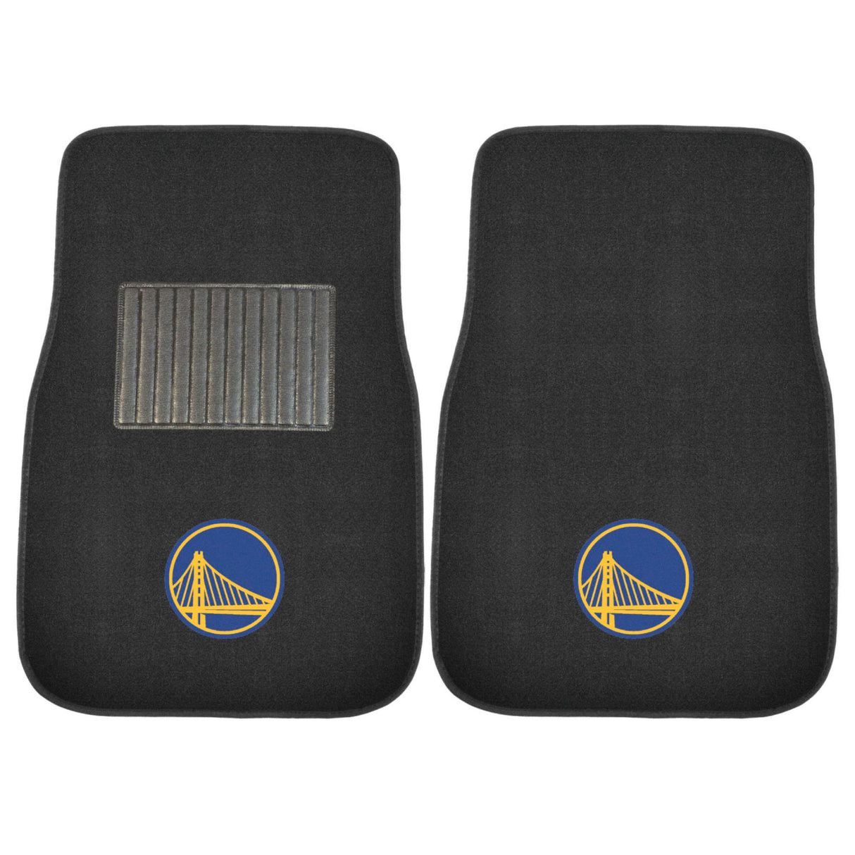 Golden State Warriors 2-pc Embroidered Car Mat Set