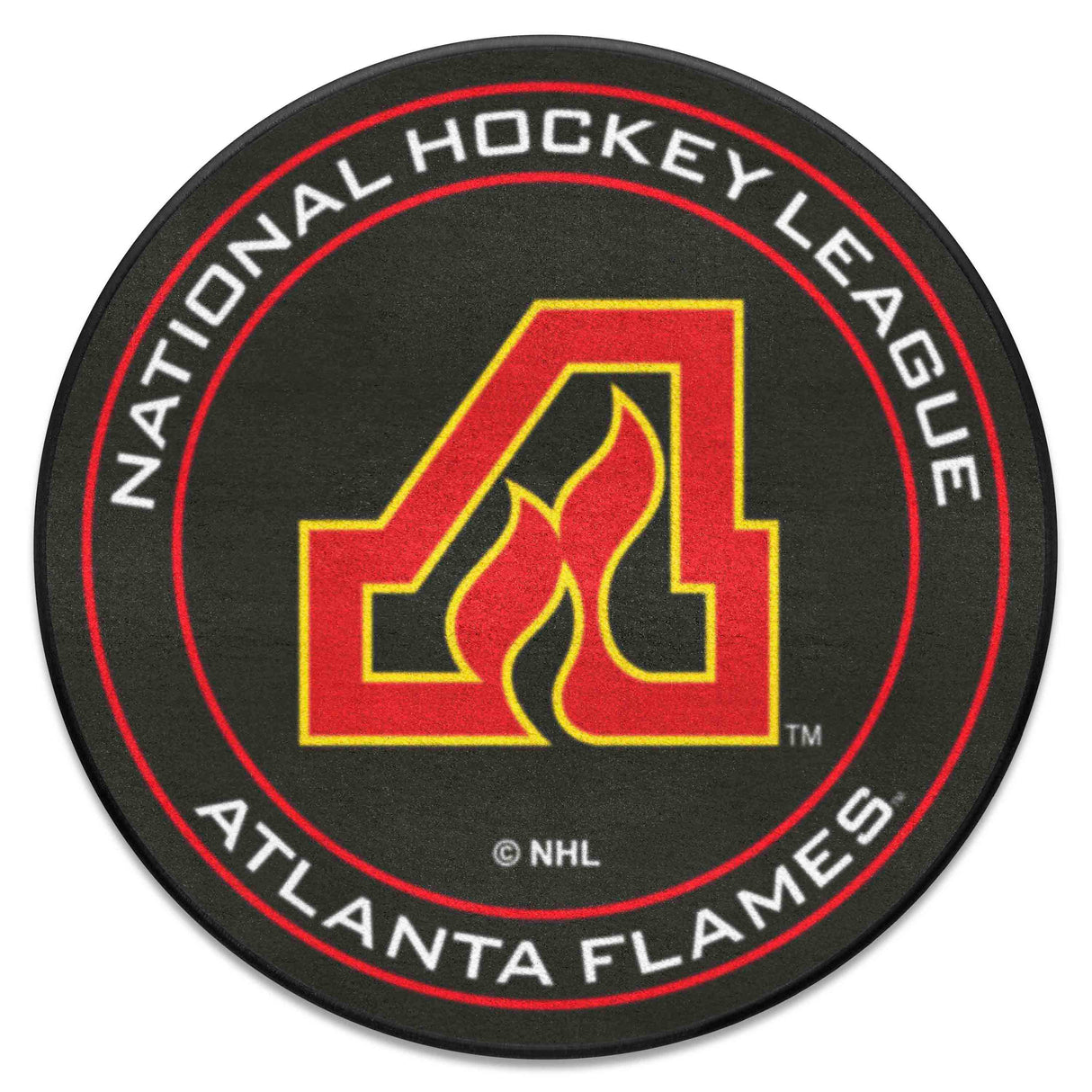Vintage Calgary Flames Puck Mat