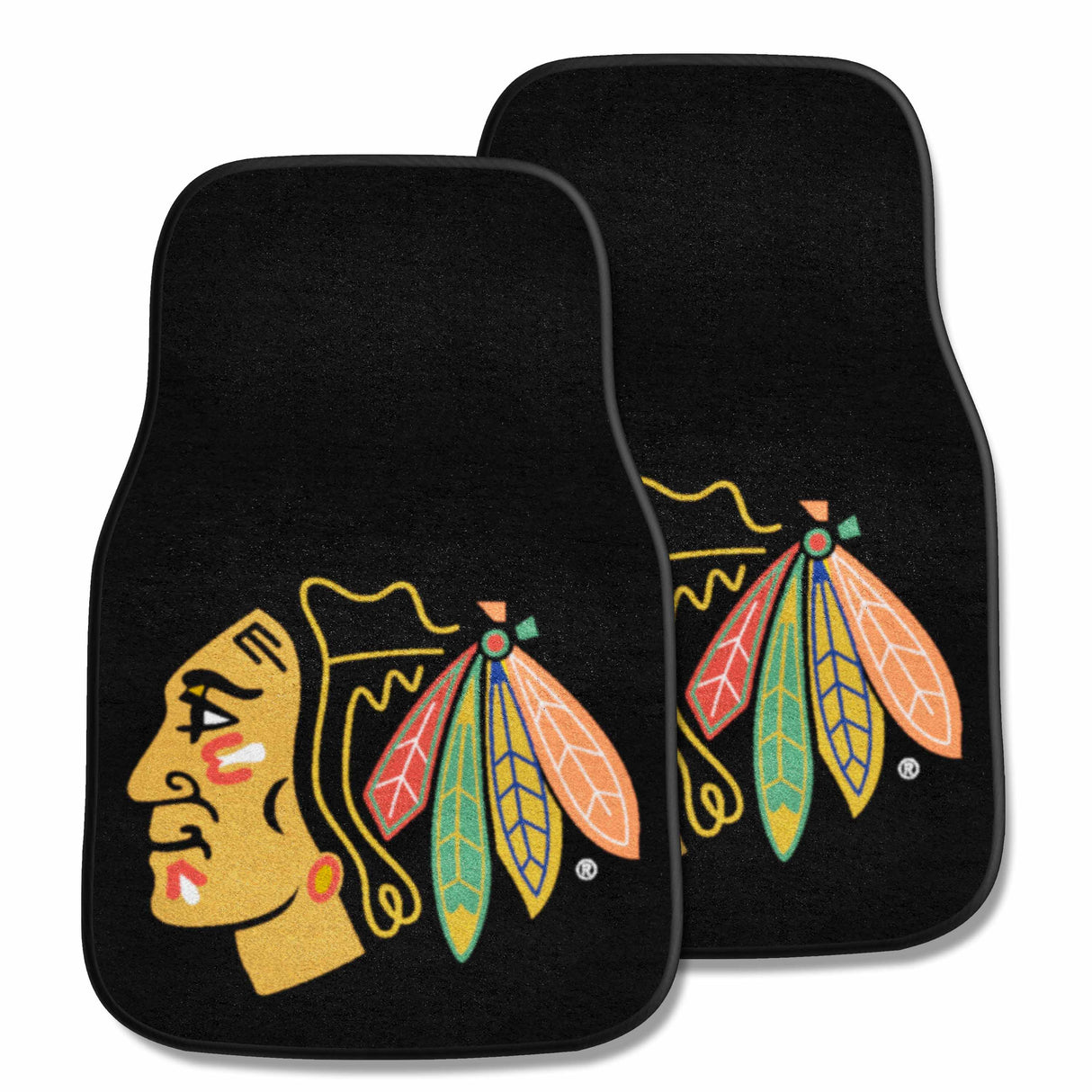 Chicago Blackhawks 2-pc Carpet Car Mat Set