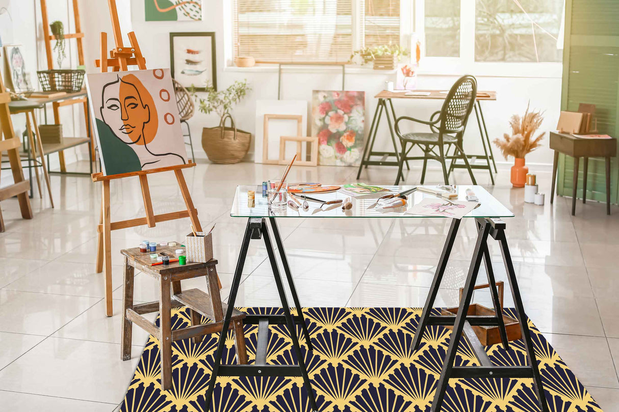 Art Deco Fan Vinyl Mat