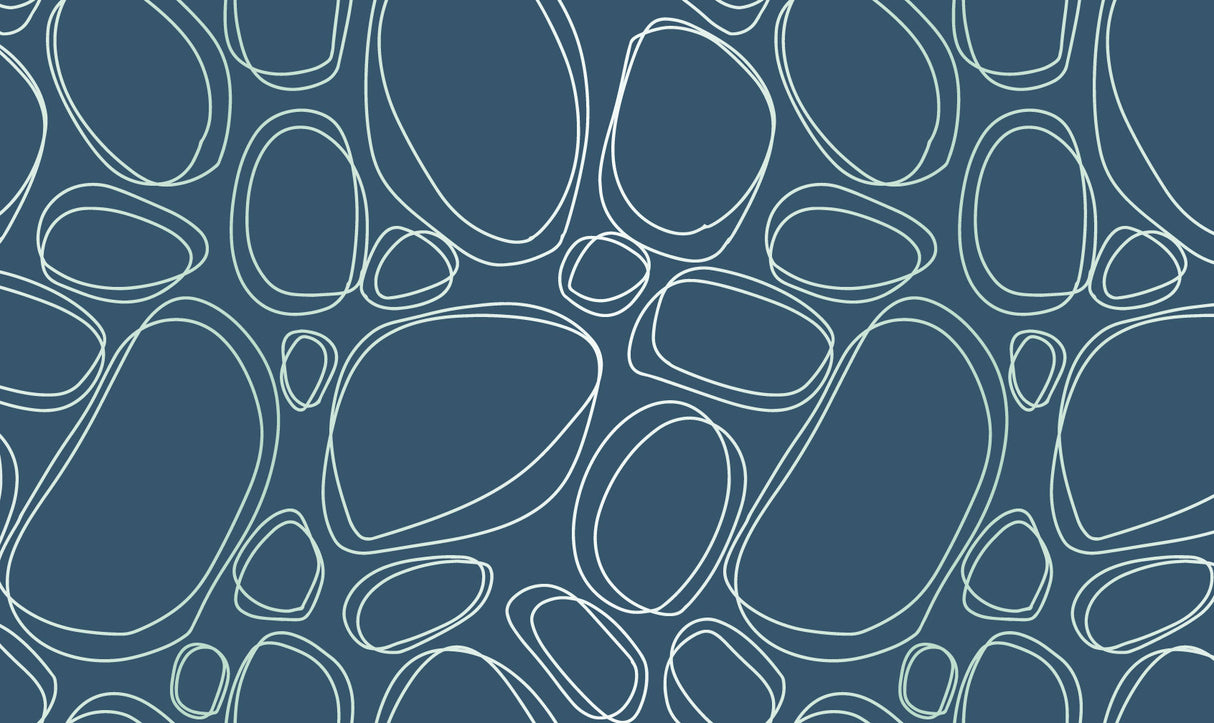 Blue Cobblestone Vinyl Mat