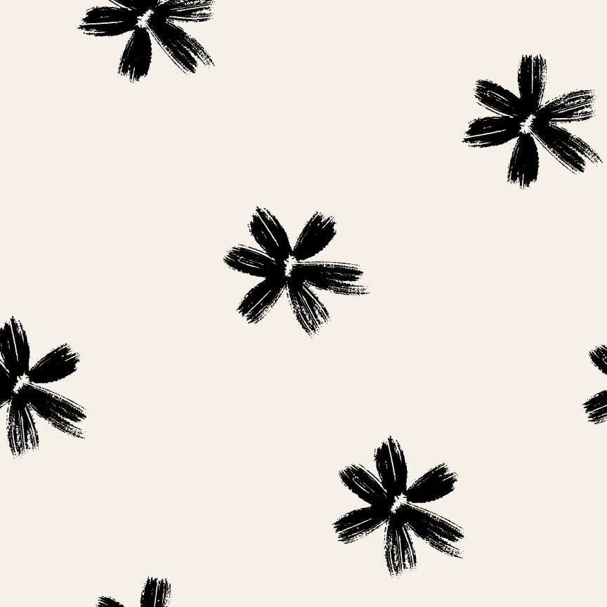 Charcoal Flowers Vinyl Mat