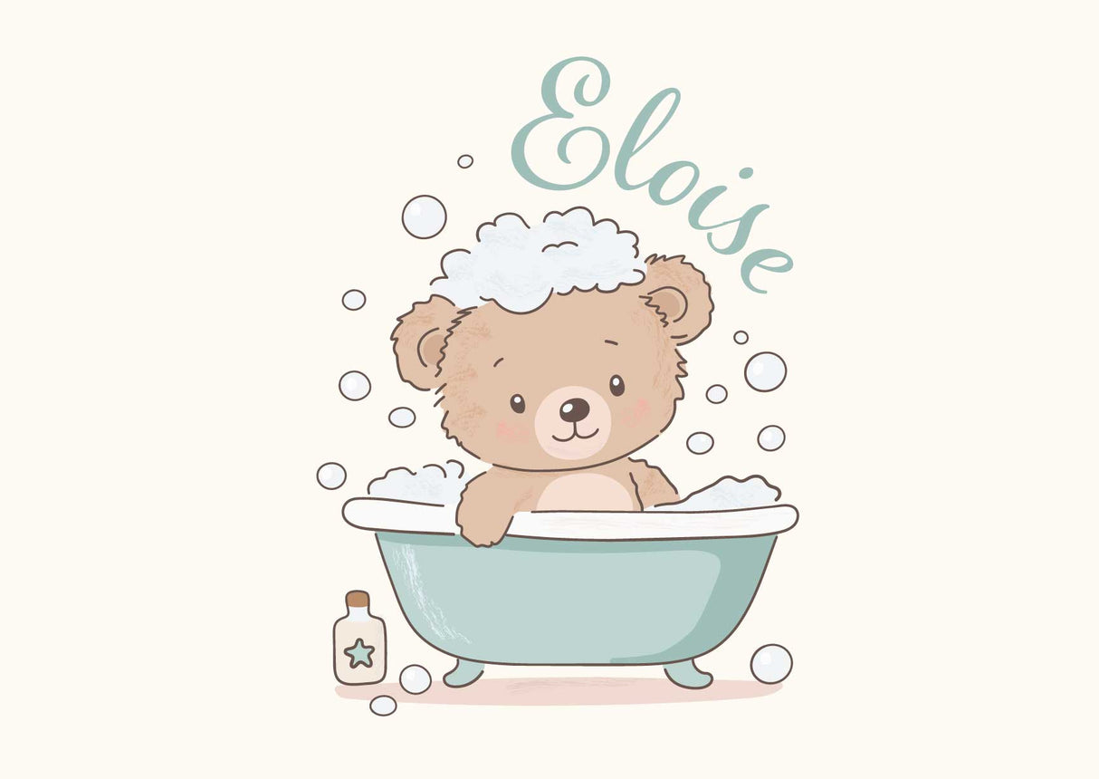 Custom Child Name Memory Foam Bath Mat