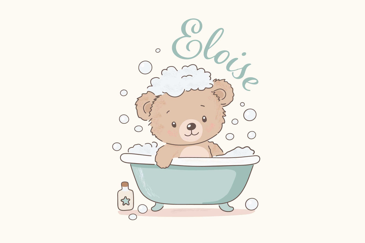 Custom Child Name Memory Foam Bath Mat